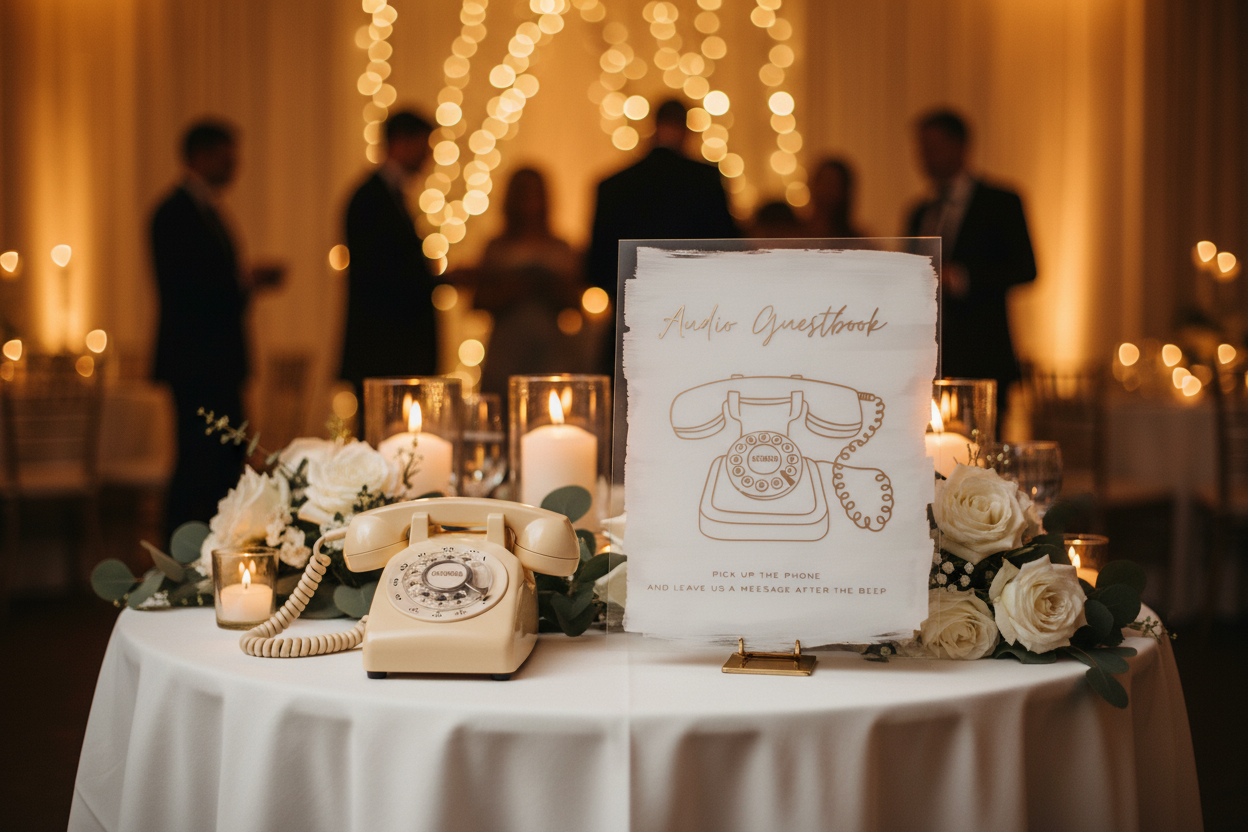 Audio Guestbook Sign – Wedding Reception with Phone