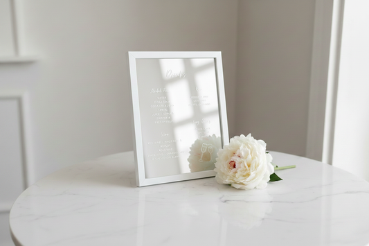 Drinks Menu Mirror Sign - No Light Circles